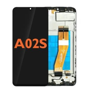 Original components with frame compatible with Samsung A02S LCD display