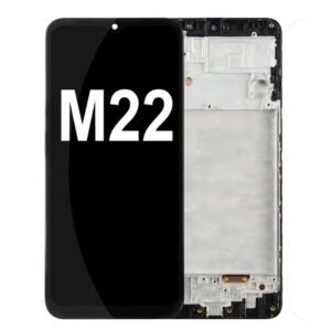 OLED LCD Assembly With Frame Compatible For Samsung M22 LCD Screen Display