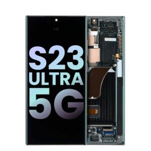 Mobile Phone LCD OLED Assembly With Frame Compatible For Samsung Galaxy S23 Ultra 5G (Sky Blue & Lime)