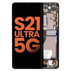 OLED Assembly With Frame Compatible For Samsung Galaxy S21 Ultra 5G LCD Screen Display