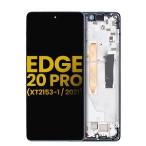 LCD Assembly With Frame Compatible For Motorola Edge 20 Pro (XT2153-1 / 2021) LCD Screen Display