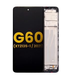 LCD Assembly With Frame Compatible For Motorola Moto G60 (XT2135-1 / 2021) (Refurbished) LCD Display Screen