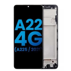 LCD Assembly With Frame (Without Finger Print Sensor) Compatible For Samsung Galaxy A22 4G (A225 / 2021) LCD Screen Display