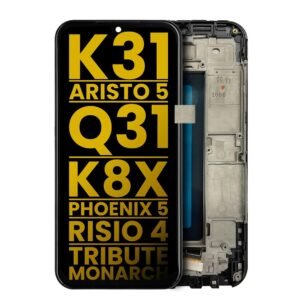 LCD Assembly With Frame Compatible For LG K31 / Aristo 5 / Q31 / LG K8X / LG Phoenix 5 / LCD Screen Display